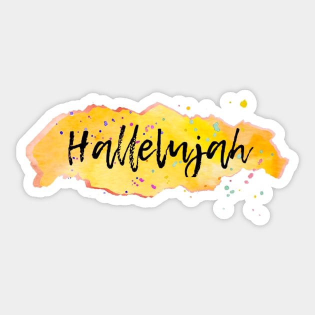 Hallelujah Sticker by BrushingBlu-LTD